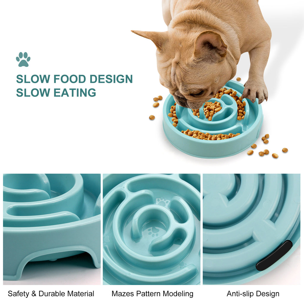 Slow Feeder Dog Bowls Silicone Dog Puzzle Feeder Bowl For Healthy Eating - Slow-Feeder / Anti-Gulp Bowls